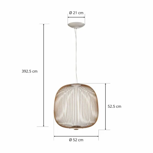 Foscarini Spokes 2 suspension LED dimmable cuivrée| Suspensions Led|Suspensions