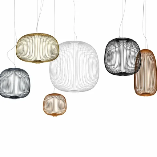 Foscarini Spokes 2 suspension LED dimmable cuivrée| Suspensions Led|Suspensions