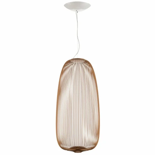 Foscarini Spokes 1 suspension LED dimmable cuivrée| Suspensions Led|Suspensions