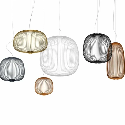 Foscarini Spokes 1 suspension LED dimmable cuivrée| Suspensions Led|Suspensions