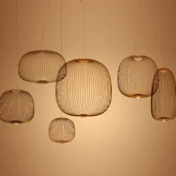Foscarini Spokes 1 suspension LED dimmable cuivrée| Suspensions Led|Suspensions