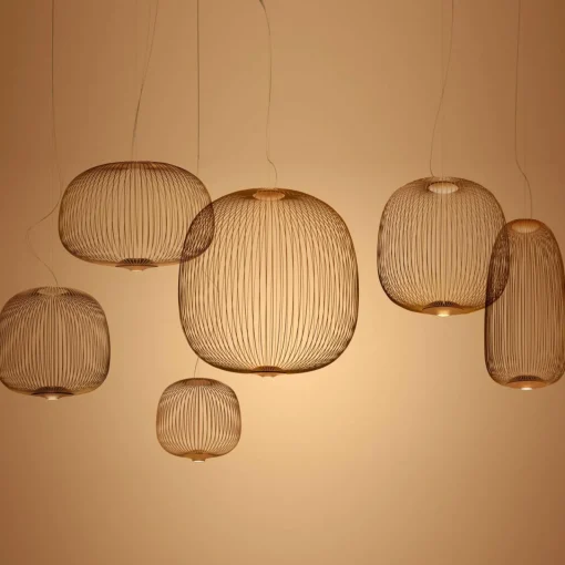 Foscarini Spokes 1 suspension LED dimmable cuivrée| Suspensions Led|Suspensions