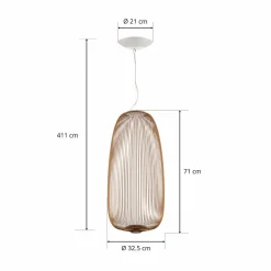 Foscarini Spokes 1 suspension LED dimmable cuivrée| Suspensions Led|Suspensions