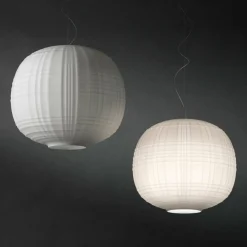 Foscarini Tartan suspension LED, blanche| Suspensions Led|Suspensions