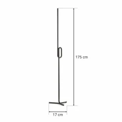 Foscarini Tobia terra lampadaire LED, noir| Lampadaires Led|Lampadaires
