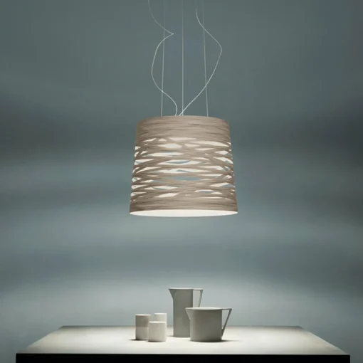 Foscarini Tress grande suspension LED, greige| Suspensions Led|Suspensions