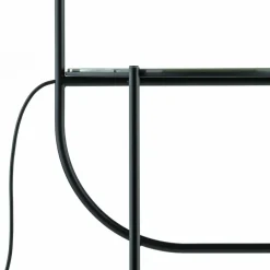 GRUPA Igram lampe sur pied acier et verre gris| Lampadaires Led|Lampadaires