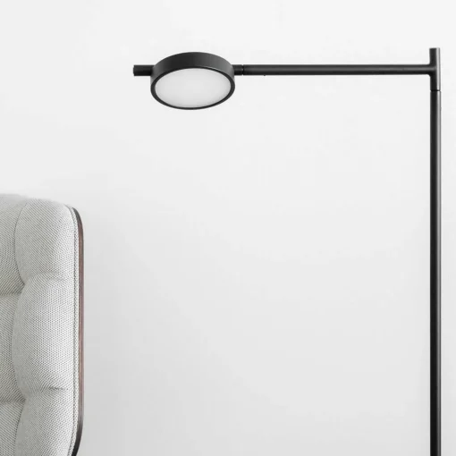 GRUPA Igram lampe sur pied acier et verre gris| Lampadaires Led|Lampadaires