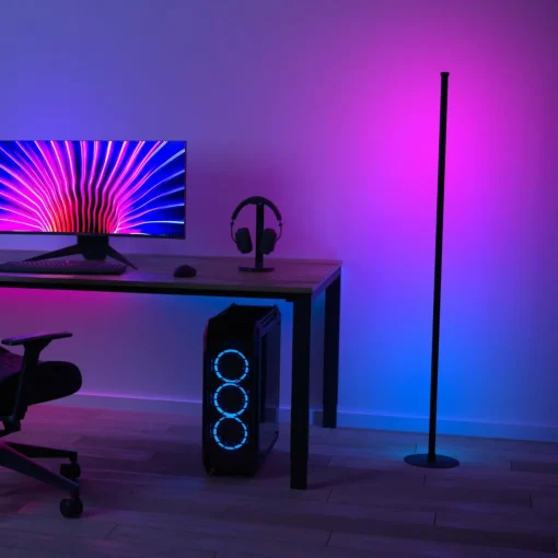 Hama Lampe sur pied LED avec capteur de musique, smart, RVB, intensité| Lampadaires Led|Lampadaires