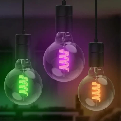 Hama Smart LED Filament E27 G95, WLAN, Matter, 4,9 W, RGBW| Ampoules Connectées Et Intelligentes|Ampoules Connectées Et Intelligentes