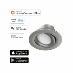 Hama spot encastré LED WLAN, appli, CCT, nickel| Spots Encastrés Led|Luminaires Led D'Intérieur