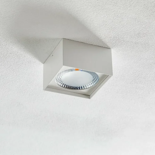 Helestra Kari plafonnier LED, angulaire, blanc| Plafonniers Led|Plafonniers