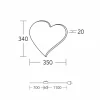 HerzBlut Applique murale LED Cœur mini, 34 cm, bois, connecteur| Appliques Murales Led|Appliques Murales