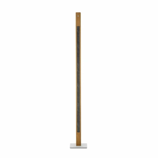 HerzBlut Lampe sur pied LED Karl G, bois/granit, intensité variable| Lampadaires Led|Lampadaires