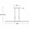 HerzBlut Leonora suspension Up&Down 160 cm noyer| Suspensions Led|Suspensions