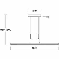 HerzBlut Leonora suspension Up&Down 160 cm noyer| Suspensions Led|Suspensions