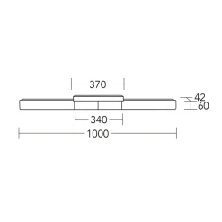 HerzBlut Plafonnier LED Lana del bianco, bois, intensité variable| Plafonniers Led|Plafonniers