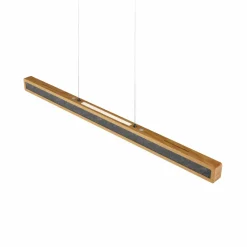 HerzBlut Suspension LED Karl G, bois/pierre, up/down, intensité variable| Suspensions Led|Suspensions