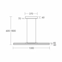 HerzBlut Suspension LED Karl K, bois, up/down, intensité variable| Suspensions Led|Suspensions
