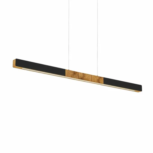 HerzBlut Suspension LED Lana del nero, bois, intensité variable| Suspensions Led|Suspensions