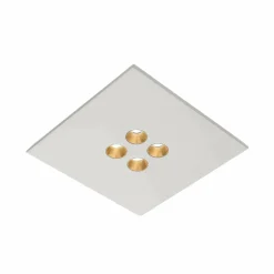 ICONE Confort - Plafonnier LED, blanc-doré| Plafonniers Led|Plafonniers