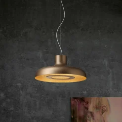 ICONE Duetto LED Suspension 927 Ø55cm bronze/or| Suspensions Led|Suspensions