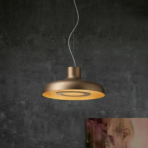 ICONE Duetto LED Suspension 927 Ø55cm bronze/or| Suspensions Led|Suspensions