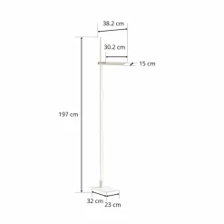 ICONE GiuUp Lampadaire à éclairage indirect LED, intensité variable, blanc| Lampadaires Led|Lampadaires