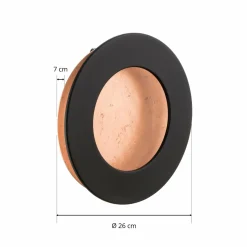 ICONE Vera applique murale LED 930 Ø26cm cuivre/noir| Appliques Murales Led|Appliques Murales