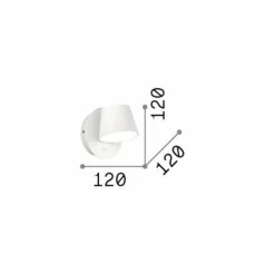 Ideallux Ideal Lux applique murale LED Gim, noir, aluminium, 12 cm| Appliques Murales Led|Appliques Murales
