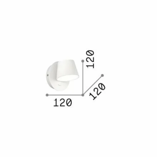 Ideallux Ideal Lux applique murale LED Gim, noir, aluminium, 12 cm| Appliques Murales Led|Appliques Murales