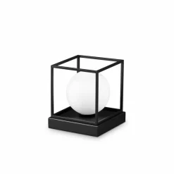 Ideallux Ideal Lux lampe à poser Lingotto hauteur 15 cm noir, verre opalin| Lampes À Poser Led|Lampes À Poser Et Lampes De Table
