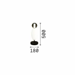 Ideallux Ideal Lux lampe de table LED Lumiere, verre opalin/gris, hauteur 50 cm| Lampes À Poser Led|Lampes À Poser Et Lampes De Table