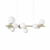 Ideallux Ideal Lux Perlage Suspension Longueur 81cm laiton/blanc| Suspensions Led|Suspensions