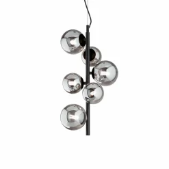 Ideallux Ideal Lux Perlage Suspension noir 6flg hauteur 52cm| Suspensions Led|Suspensions