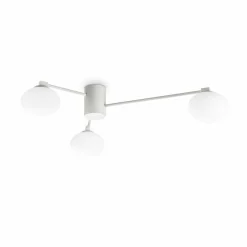 Ideallux Ideal Lux plafonnier Hermes, blanc, 90 cm, à 3 lampes, verre| Plafonniers Led|Plafonniers