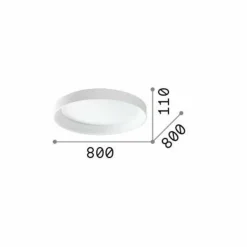 Ideallux Ideal Lux Plafonnier LED Ziggy, blanc, Ø 80 cm, métal| Plafonniers Led|Plafonniers