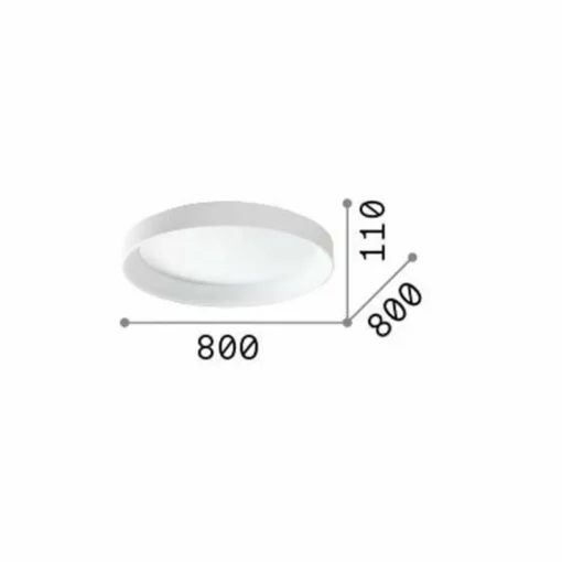 Ideallux Ideal Lux Plafonnier LED Ziggy, blanc, Ø 80 cm, métal| Plafonniers Led|Plafonniers