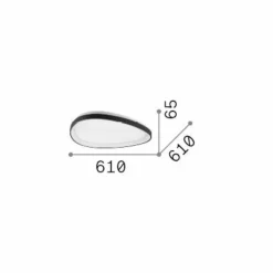 Ideallux Ideal Lux plafonnier LED Gemini couleur laiton, 61 cm on/off| Plafonniers Led|Plafonniers