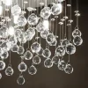 Ideallux Ideal Lux plafonnier Moonlight chrome métal cristal à 8 lampes| Plafonniers Led|Plafonniers