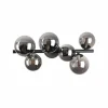 Ideallux Ideal Lux plafonnier Perlage, gris fumé, verre, à 6 lampes| Plafonniers Led|Plafonniers