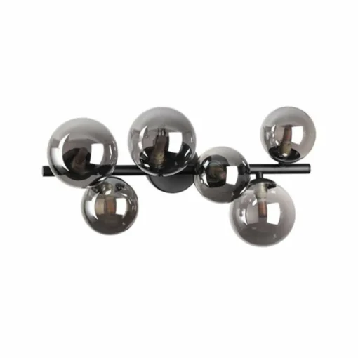 Ideallux Ideal Lux plafonnier Perlage, gris fumé, verre, à 6 lampes| Plafonniers Led|Plafonniers