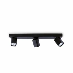 Ideallux Ideal Lux spot pour plafond Rudy Square, noir, 3 lampes, métal| Spots Et Projecteurs Led|Spots