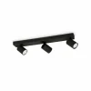 Ideallux Ideal Lux spot pour plafond Rudy Round, noir, à 3 lampes, métal| Spots Et Projecteurs Led|Spots