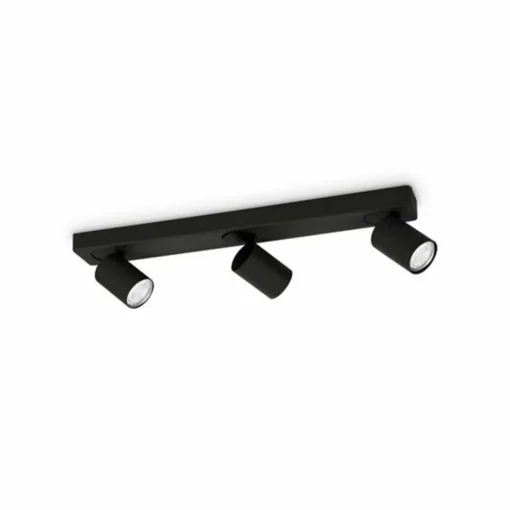 Ideallux Ideal Lux spot pour plafond Rudy Round, noir, à 3 lampes, métal| Spots Et Projecteurs Led|Spots