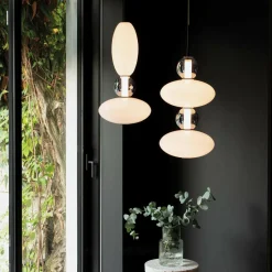 Ideallux Ideal Lux Suspension LED Lumiere-2, verre opalin/gris| Suspensions Led|Suspensions