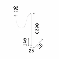 Ideallux Ideal Lux suspension LED Archimede Cono, noir, métal| Suspensions Led|Suspensions