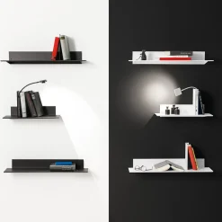 Ingo Maurer Oskar on the Shelf, noire, à droite| Appliques Murales Led|Appliques Murales