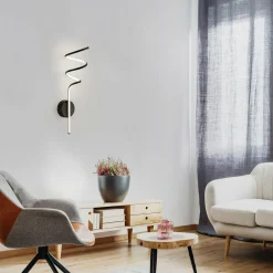 JUST LIGHT. Applique murale LED Amanda, fer, noir| Appliques Murales Led|Appliques Murales