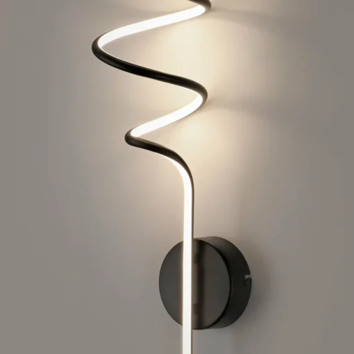 JUST LIGHT. Applique murale LED Amanda, fer, noir| Appliques Murales Led|Appliques Murales